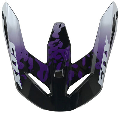 Fox Racing V1 Morphic Helmet Visor/Peak Black/White | eBay