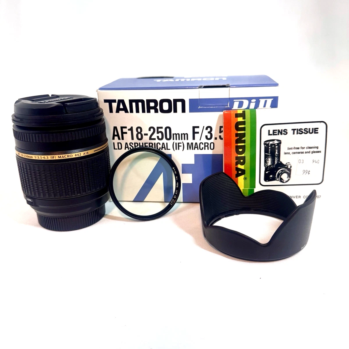 Tamron AF Camera Lenses 18-250mm Focal f/3.5-6.3 Maximum Aperture