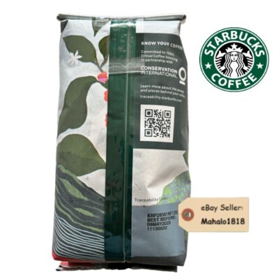 ✨✨Starbucks 100% Kona Coffee Whole Bean Coffee 8.8oz Bag Hawaii