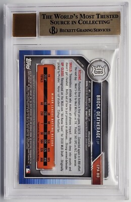 2019 Bowman Chrome Orange Brock Deatherage Autograph RC 05/25 BGS