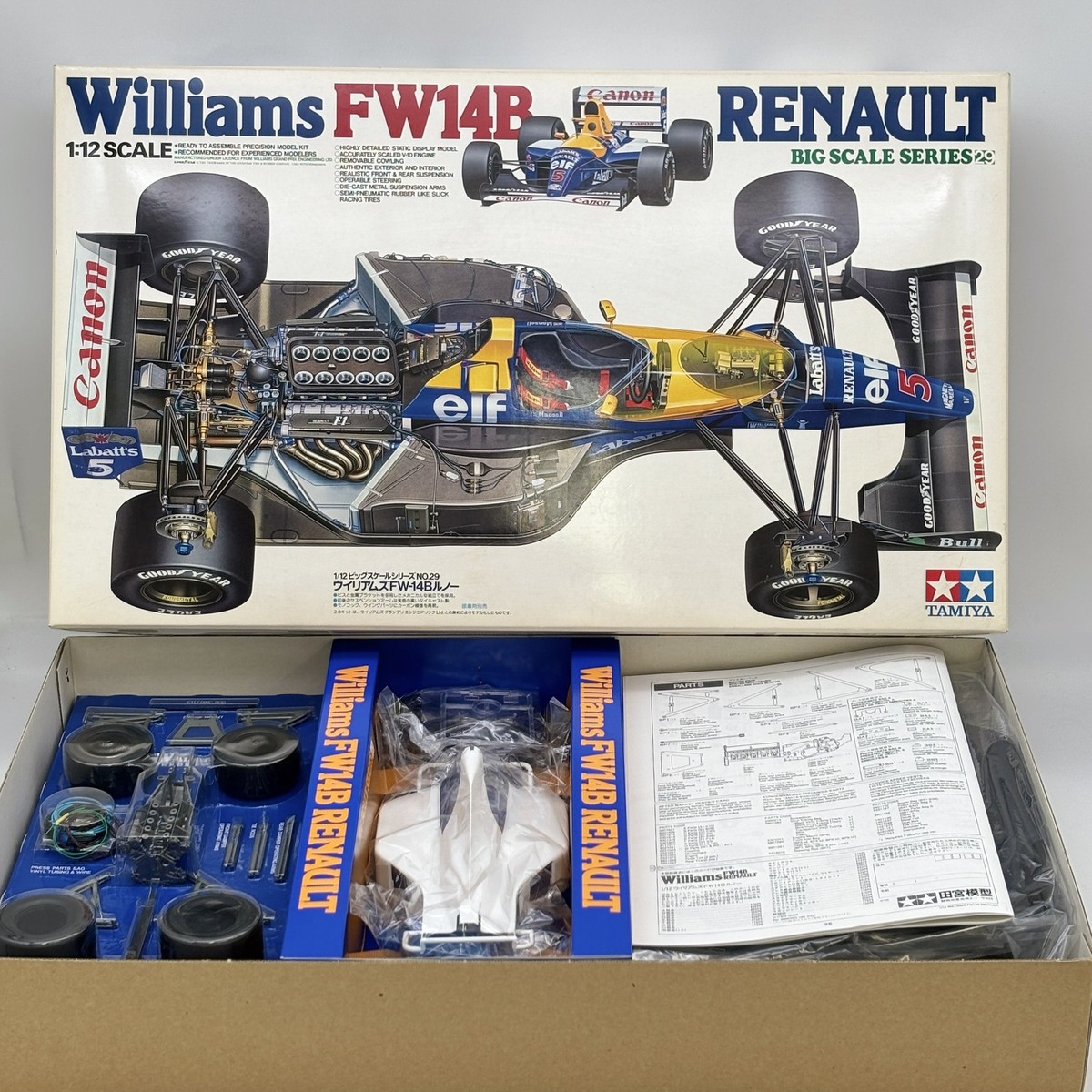 TAMIYA 1/12 Williams FW14B Renault Big Scale Series No.29 Plastic