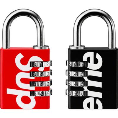 Supreme Master Lock Numeric Combination Lock Red Black S/S 19 | eBay
