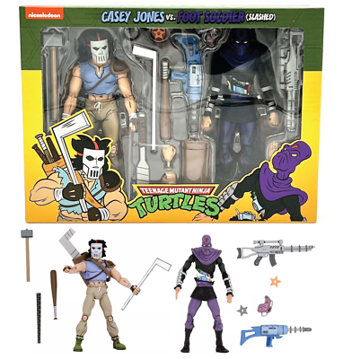 NECA Teenage Mutant Ninja Turtles Casey Jones vs Foot Soldier