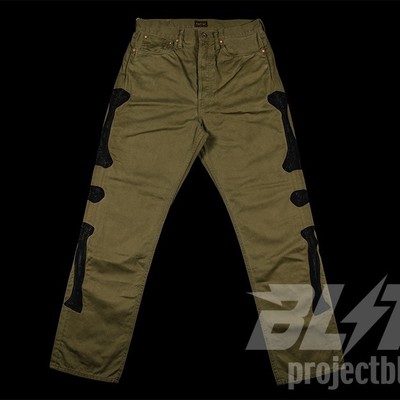 KAPITAL 骨刺繍 オリーブ チノパン ek-1319 28サイズ KAPITAL 骨刺繍