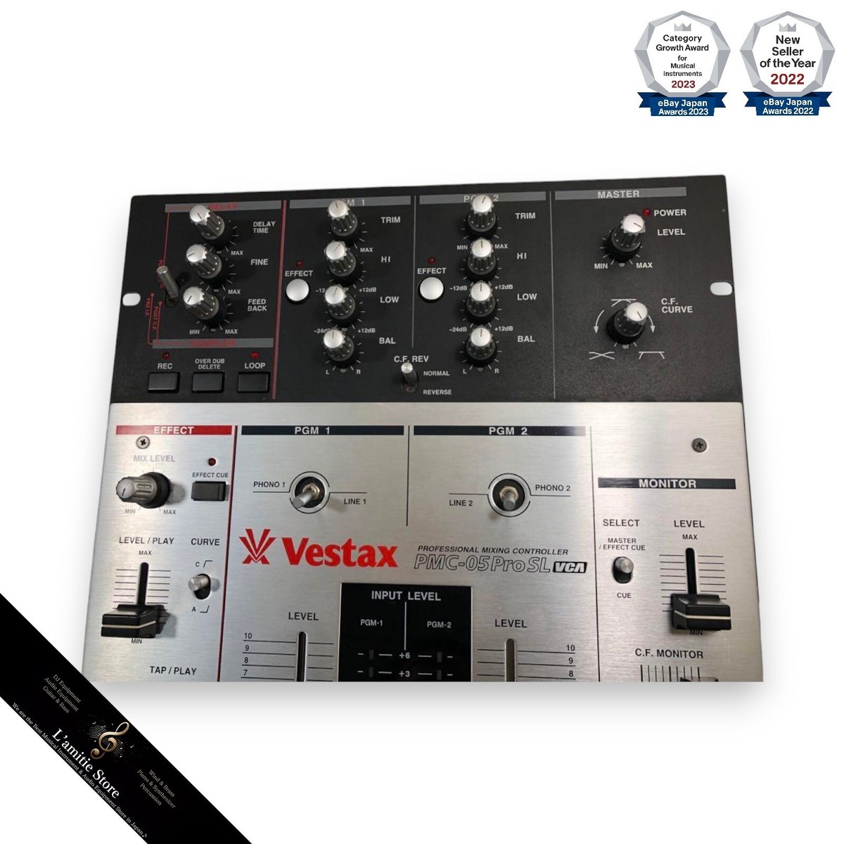 Vestax PMC-05 Pro Ⅲ VCA DJミキサー純正アダプター付き