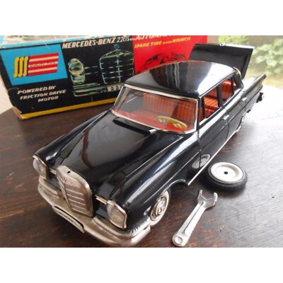 傑作☆超希少！縦目 ベンツ 220S S.S.S. 大型 ブリキ 玩具 箱付 傑作