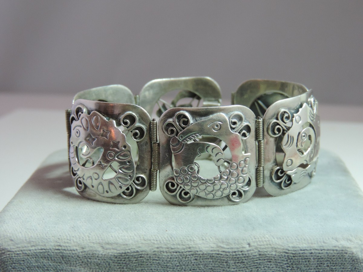 MEXICO JE Taxco 925 Sterling Silver 6.75