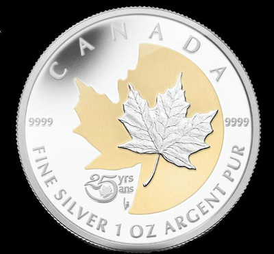 Limited Ed. 1 oz Fine Silver Coin 25th Anniversary of the Silver