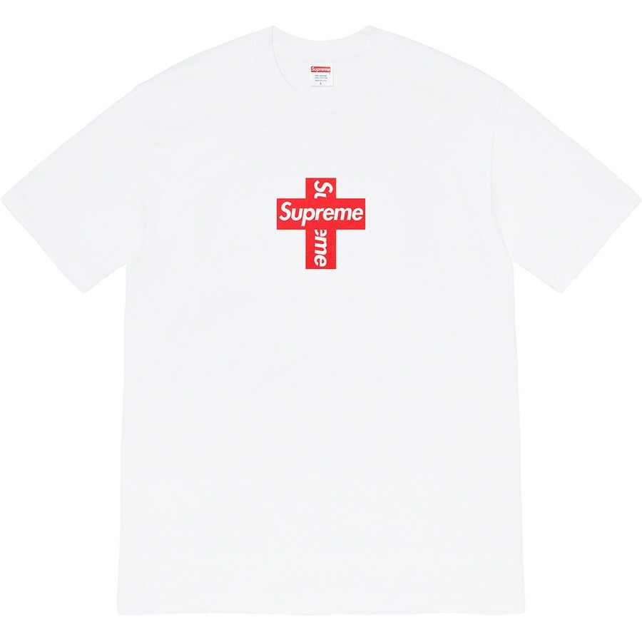 Supreme Cross Box Logo Tee Black White F/W 20 | eBay