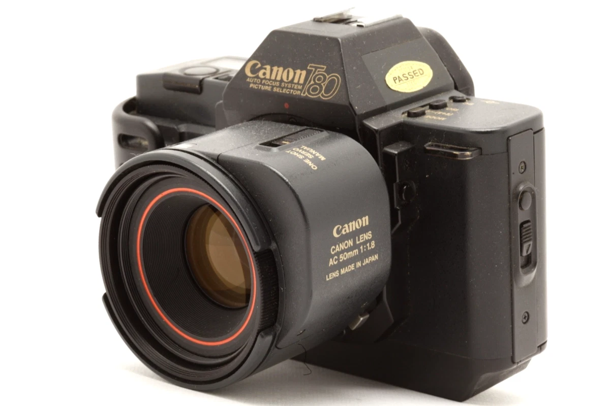 Canon T80 フィルムカメラ 中古美品 レンズ ストロボ付 フルキット