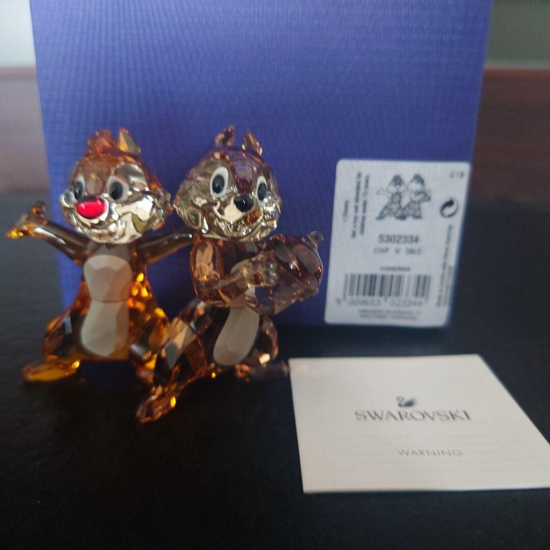 SWAROVSKI Disneyチップとデール ガラスフィギュア 楽天市場