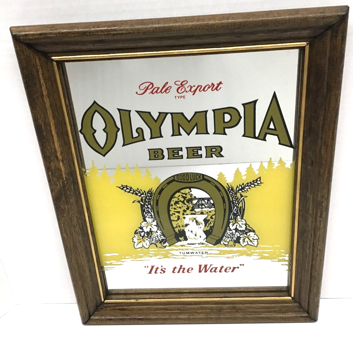 Olympia Beer Vintage Wood Frame Horseshoe Mirror Sign | eBay