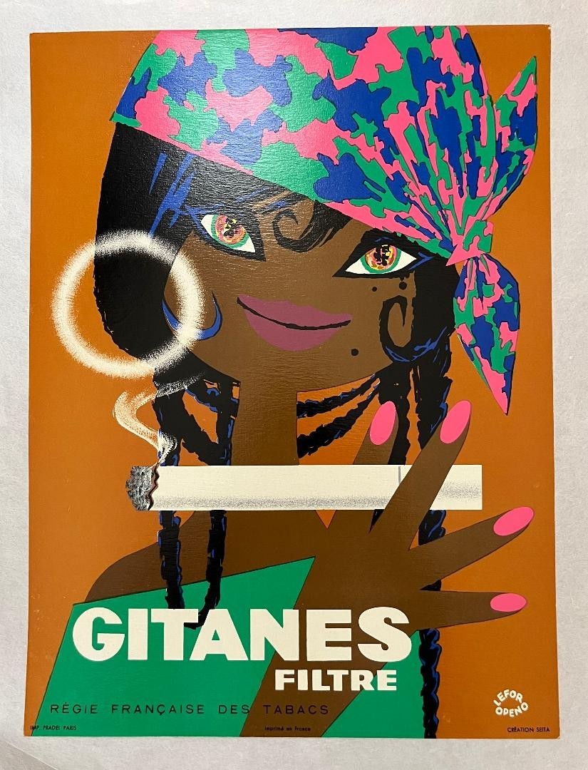 1960s Gitanes Filtre Poster by Lefor Openo – French Tobacco Ad