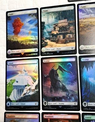 Mtg Final Fantasy Full Art Land Foils Complete Set (16 Cards) | eBay