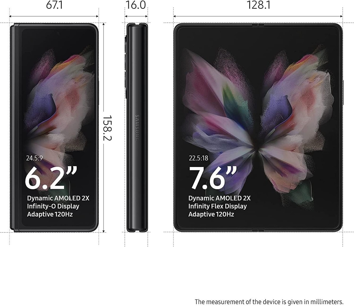 Samsung Galaxy Z Fold3 - 256 GB - Phantom Black (Unlocked) for