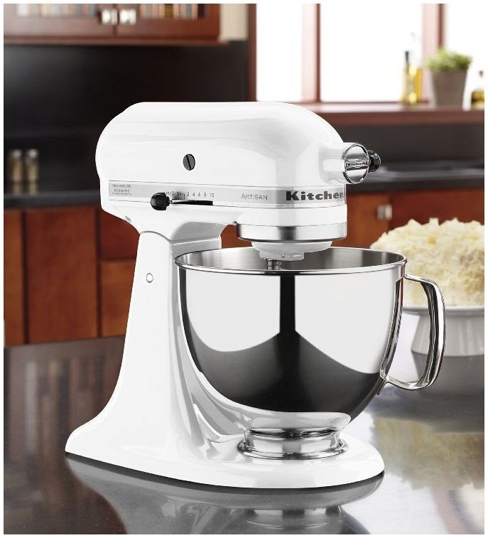 KitchenAid 5-Quart Artisan Tilt-Head Stand Mixer | White | eBay