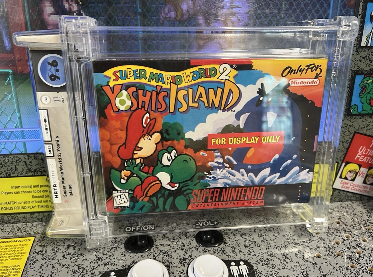 1995 SNES Super Mario World 2 Yoshi's Island NFR WATA 9.6 Box 
