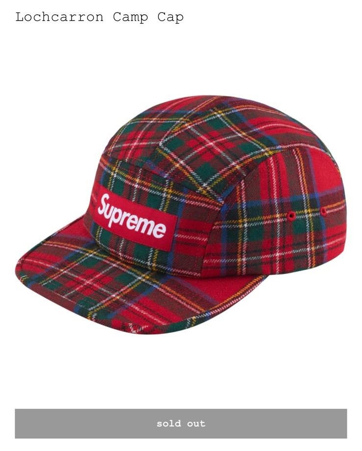 Supreme Red Plaid Lochcarron Camp Cap Fast Free Ship🔥 | eBay