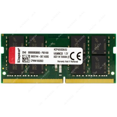 Kingston 32GB DDR4 2666 MHz PC4-21300 2Rx8 SODIMM Laptop Memory