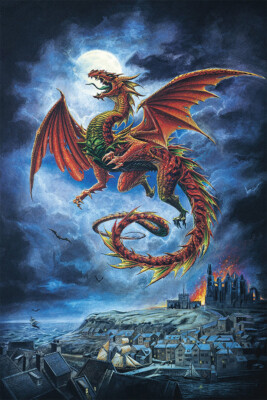 Gothic Hell Dragon Art Wall Indoor Room Outdoor - POSTER 20x30 | eBay