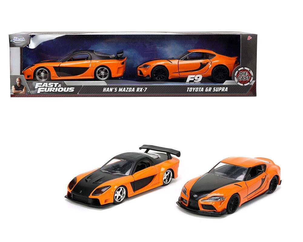 Jada 1:32 Fast & Furious F9 Han's Mazda RX-7 & Toyota GR Supra