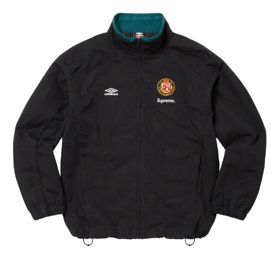 Supreme x Umbro Cotton Ripstop Track Jacket Black Size Medium FW23
