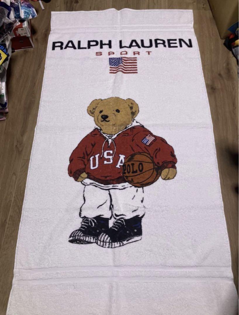 Vhtf Polo 90S Ralph Lauren Bear Large Bath Towel Polo Bear mascot