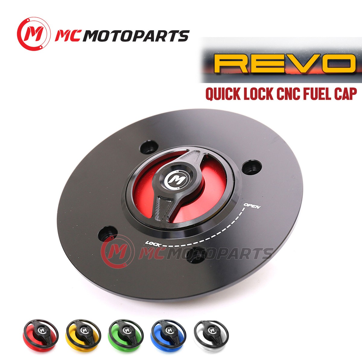 REVO-B Red Quick Lock Fuel Cap For Ninja ZX-6R ABS KRT 19 20 21 | eBay
