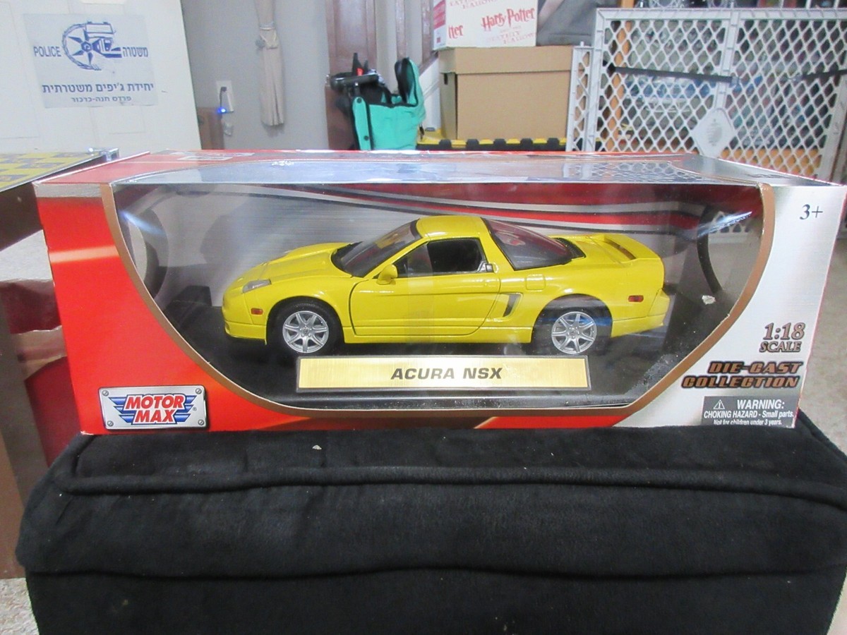 Acura NSX Yellow 1/18 Diecast Model Car by MOTORMAX 73140y for