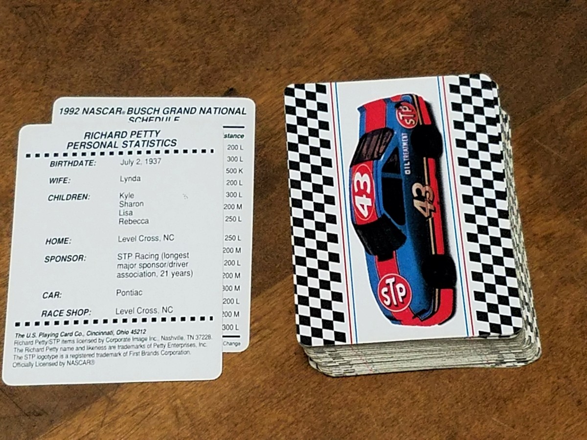 Vintage Richard Petty NASCAR Playing Cards Deck Poker US Playing