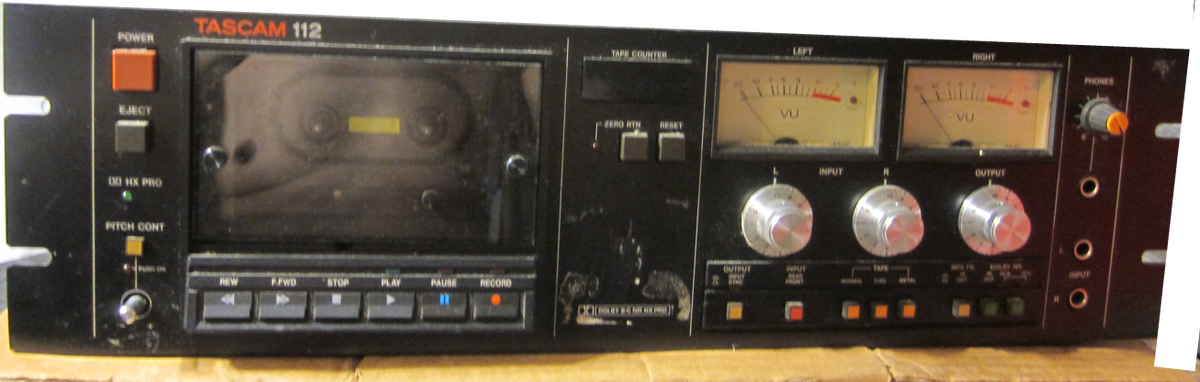 Tascam 112B 2 head Cassette Deck RCA/XLR input/output fully