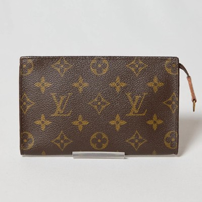 Louis Vuitton Monogram Bucket Pouch Brown PVC Leather Mini Bag