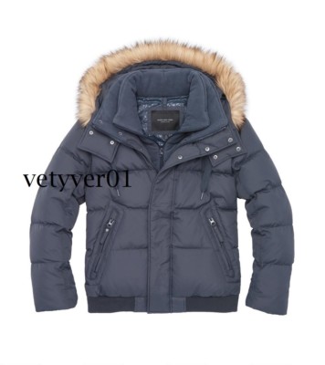 MARC New York Military/Flight Down Jacket Removable Hood Faux Fur