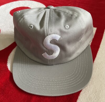 Supreme S Logo 6 Panel SS15 OG Cap Hat Grey Brand New RARE | eBay