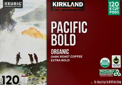 Kirkland Signature Organic Pacific Bold Dark Roast Coffee K-Cup