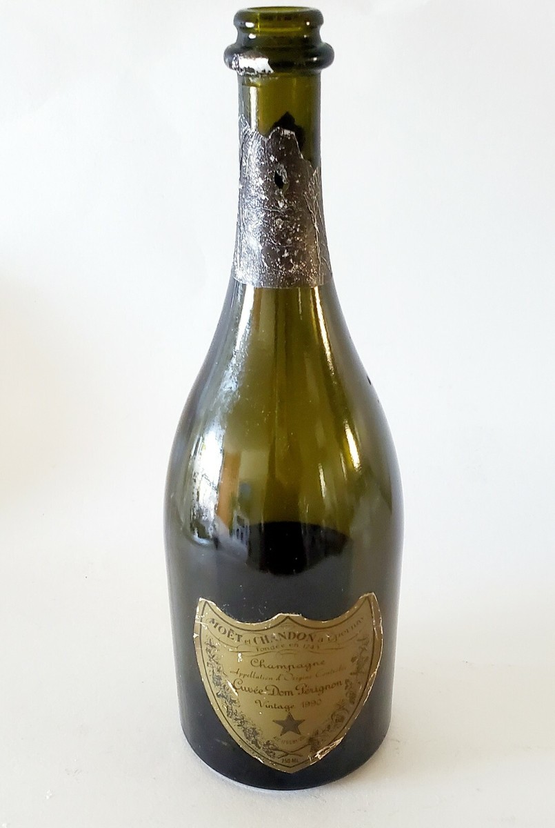 Vintage Dom Perignon Champagne Bottle EMPTY 1990 Collectible