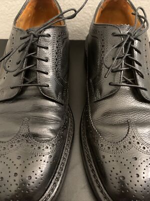 Florsheim Vintage Royal Imperial Black Long Wing Oxfords 96624