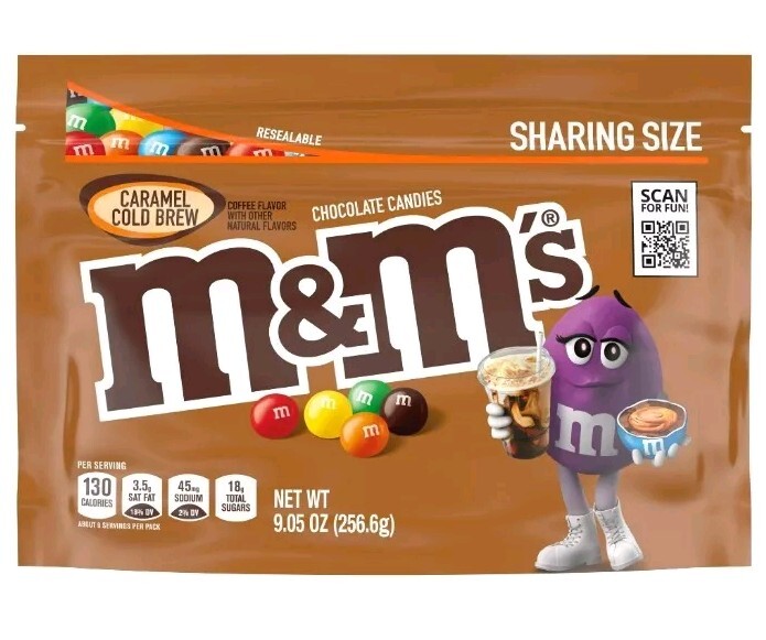 M&M's Caramel Cold Brew Chocolate Candy - Sharing Size Resealable