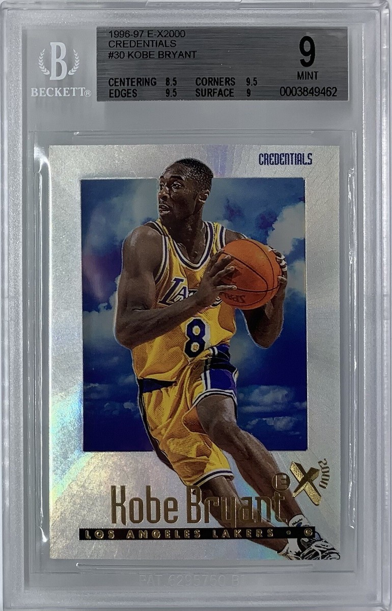 1996-97 E-X2000 Credentials Kobe Bryant Rookie RC #30 HOF /499 BGS