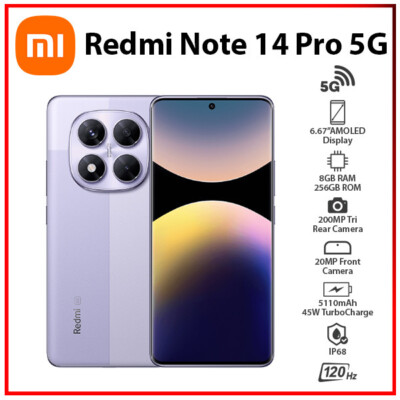 Xiaomi Redmi Note 14 Pro 5G 8GB+256GB PURPLE Dual SIM Android Cell