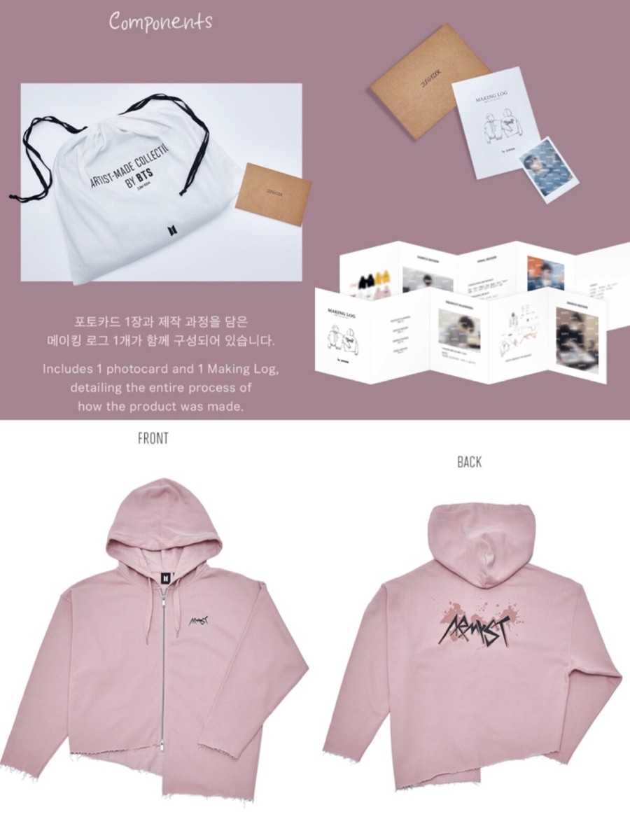 アーティストメイド BTS ジョングク グク フーディ ピンク BTS