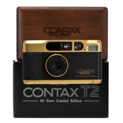 CONTAX T2 GOLD 60 YEARS LIMITED EDITION POINT & SHOOT FILM CAMERA
