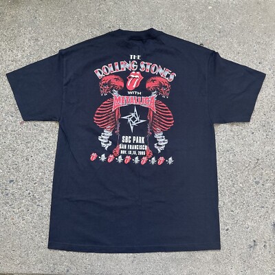 ローリングストーンズ XL 2005 メタリカ ビガーバン ロンT