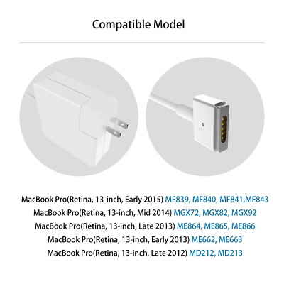 60W Power Adapter Charger For Macbook Pro 13'' Retina Late 2012