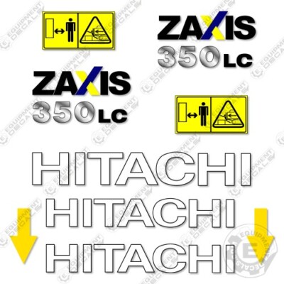 Fits Hitachi 350LC-3 Decal Kit Z-Axis - 7 YEAR OUTDOOR 3M VINYL