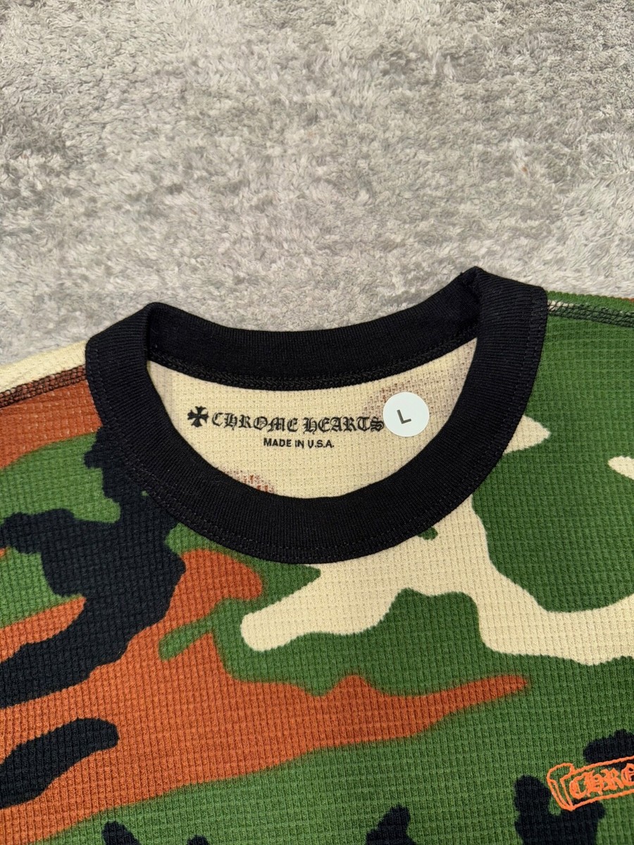 Chrome Hearts Matty Boy Caution Thermal Camouflage Long Sleeve T