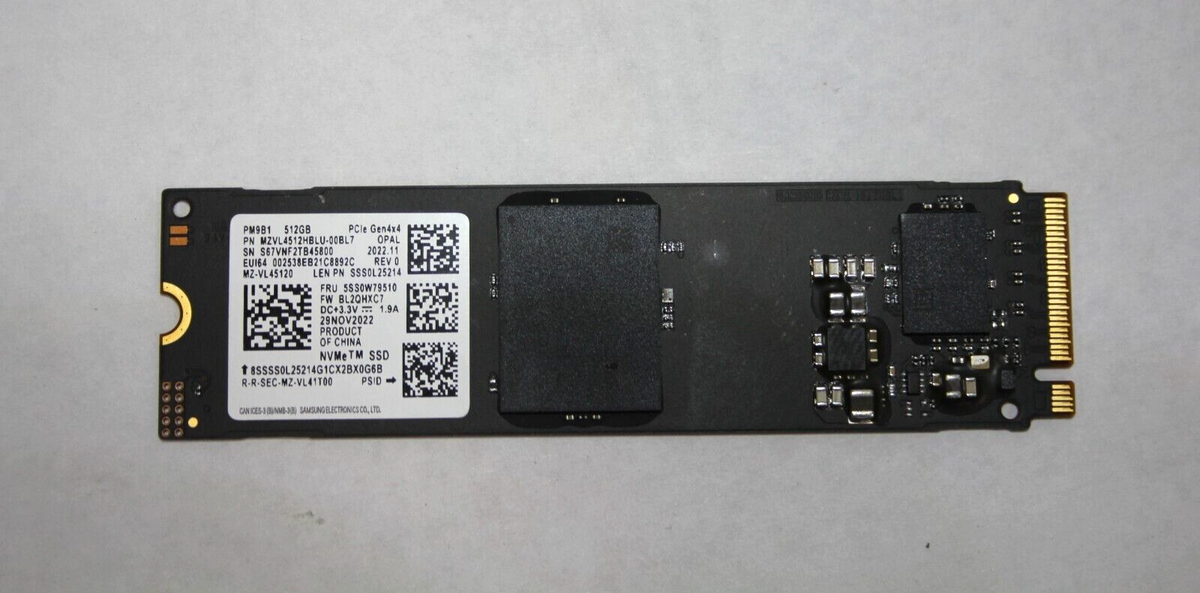 Samsung 512GB SSD 2280 M.2 NVMe Gen 4x4 PM9B1 80mm MZ-VL45120