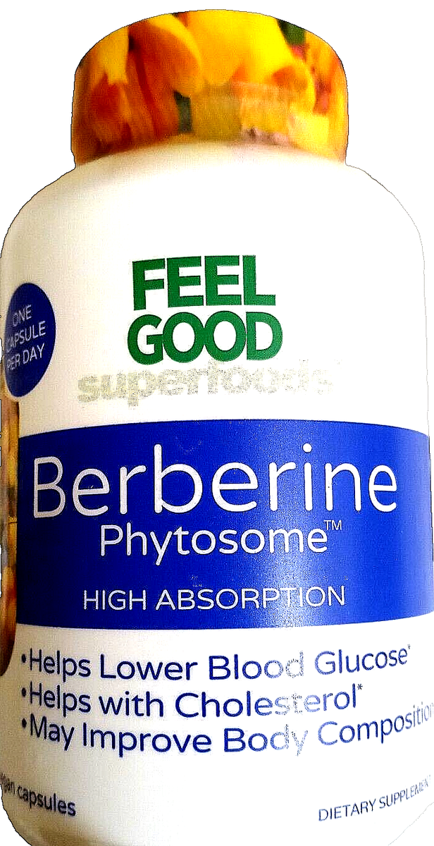 Feel Good Berberine Phytosome High Absorption 120 Capsules EXP 01