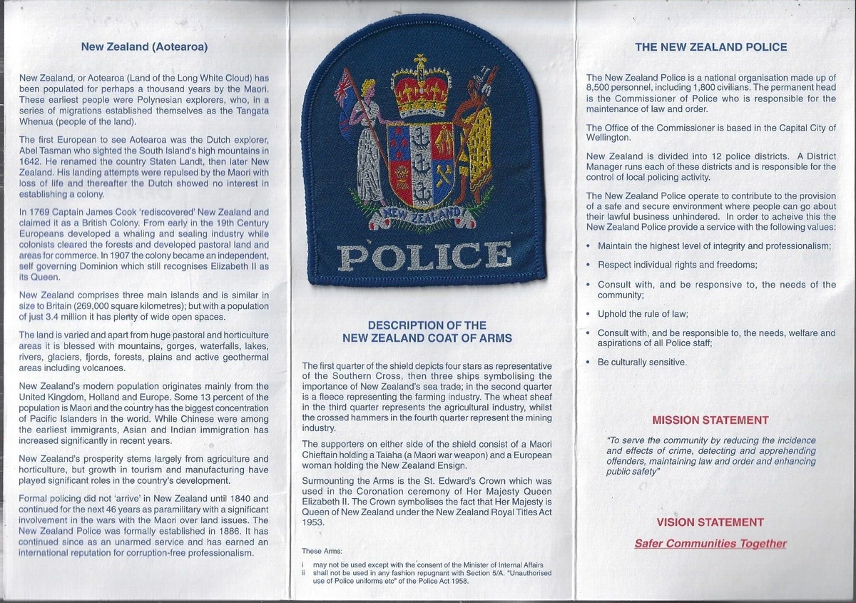 New Zealand Collectible International Police Patches for sale | eBay