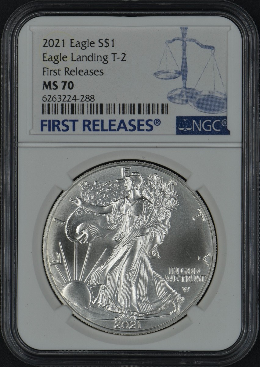 最高鑑定】2021 トランプ シルバーイーグル 銀貨 NGC MS70 最高鑑定